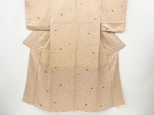 リサイクル　紗綾型に扇模様小紋着物